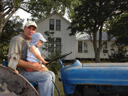 Matt & Julius on Tractor